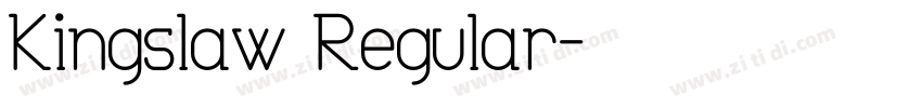 Kingslaw Regular字体转换